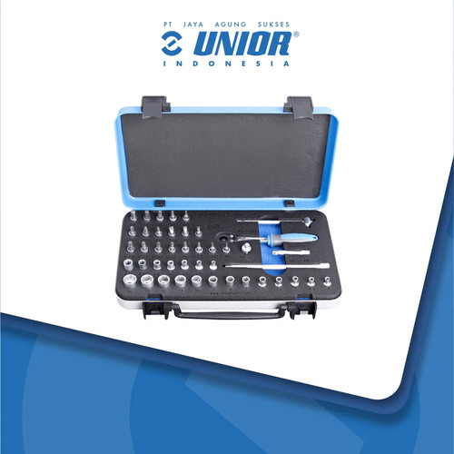 [EZM.2400042] UNIOR Socket set 1/4" in metal box - 188B