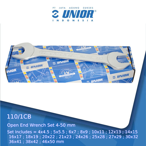 [EZM.2400106] UNIOR Set of Open End Wrenches in Carton Box - 110/1CB