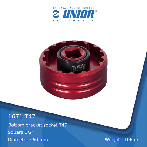 [EZM.2400108] UNIOR Bottom bracket socket T47 - 1671.T47