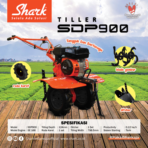 [EZM.2400557] Shark Tiller SDP900 (Mesin Pertanian)