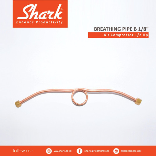 [EZM.2400735] Breathing Pipe A 1/8" Assy kompressor Shark 1/2Hp
