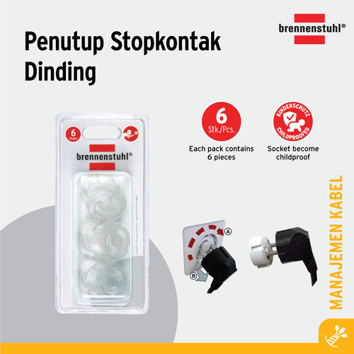 [EZM.2401061] Brennenstuhl Pengaman dan Penutup Lubang Colokan Listrik dan Stop Kontak 1164480