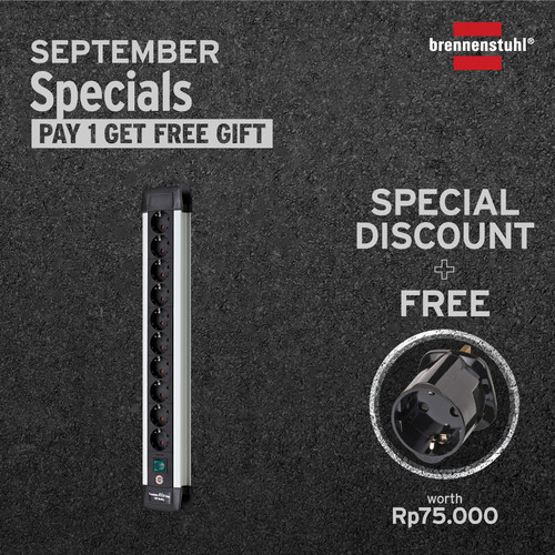 [EZM.2401162] Promo: Brennenstuhl Premium-Alu-Line 10-Soket - 1391000010/1508533