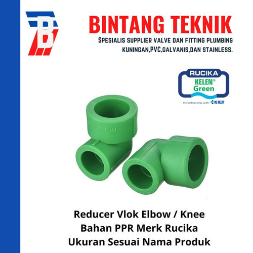 [EZR.2700571] Reducer Vlok Elbow / Knee PPR 1" x 3/4" (32 x 25 mm) Rucika