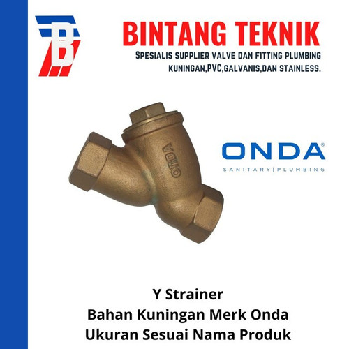 [EZR.2701134] Y Strainer 1 1/4" inch Kuningan Onda