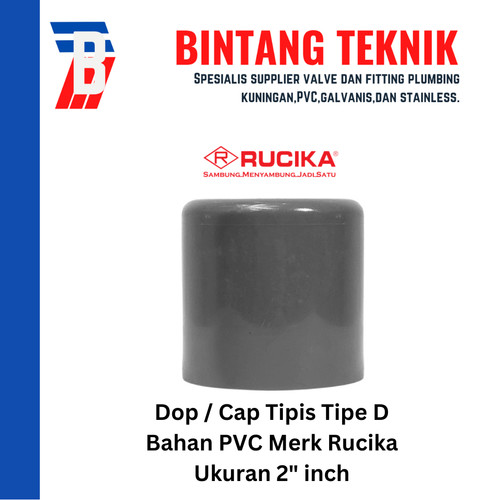 [EZR.2701491] Dop / Cap PVC Rucika 2" inch D (Tipis)