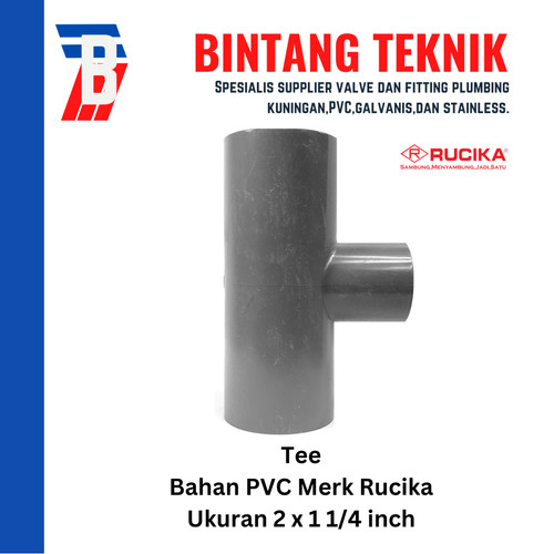 [EZR.2701688] Reducer Tee (Vlok Tee) 2" x 1 1/4" inch PVC Rucika AW