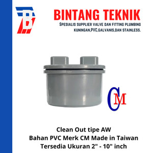 [EZR.2702302] Clean Out 4" inch PVC AW Merk CM Taiwan