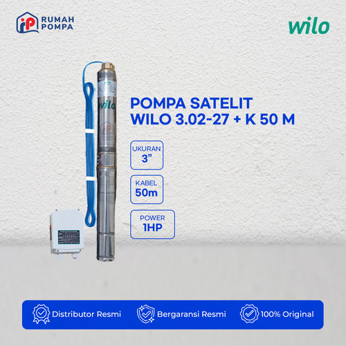 [EZM.1160013] Pompa Satelit Submersible 1 Hp Wilo Actun 3.02-27 + K 50 M