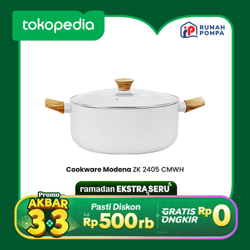 [EZM.1160035] Panci Casserole 24cm Marble Modena ZK 2405 CMWH