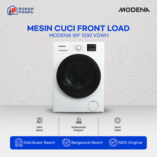 [EZM.1160038] Mesin Cuci Front Load Modena WF 1030 VDWH