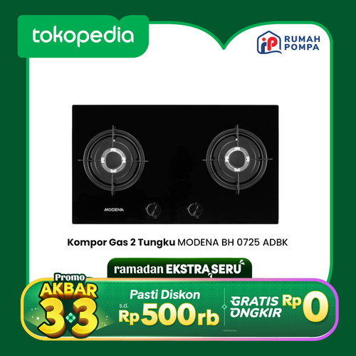 [EZM.1160051] Kompor Tanam Modena BH 0725 ADBK Garansi Kaca Life Time