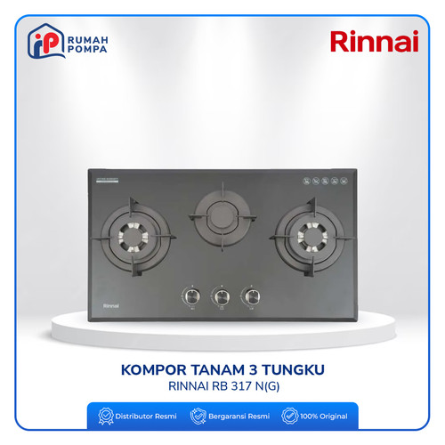 [EZM.1160067] Kompor Tanam 3 Tungku Rinnai RB 317 N(G)