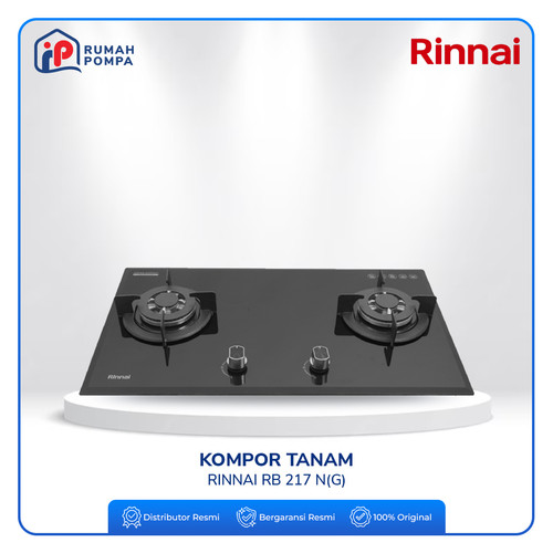 [EZM.1160068] Kompor Tanam Rinnai RB 217 N(G) dengan 2 Tungku