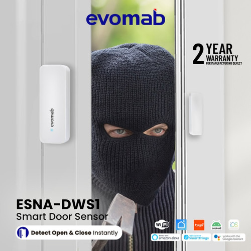 [EZM.1160078] Sensor Pintu & Jendela Wifi Evomab ESNA-DWS1