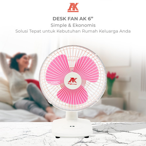 [EZM.1160239] Kipas Angin Meja | Desk Fan AK 6 Inch DFAK6