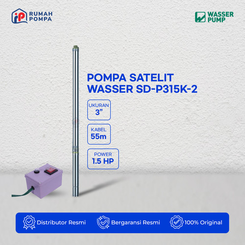 [EZM.1160274] Pompa Satelit  1.5 HP Submersible Wasser SDP -315 K