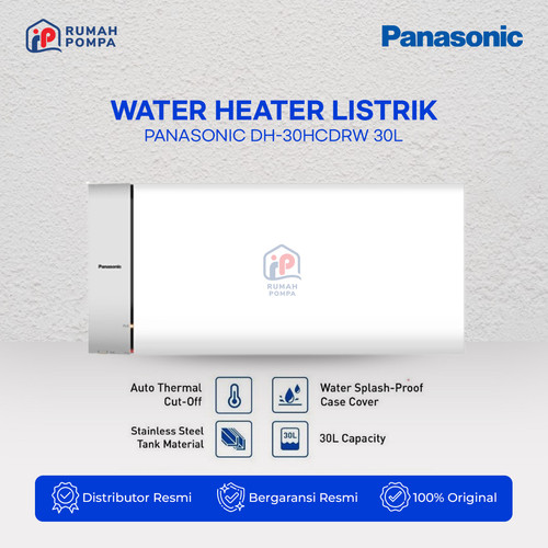 [EZM.1160407] Water Heater Elektrik | Pemanas Air Listrik Panasonic DH-30HCDRW 30L