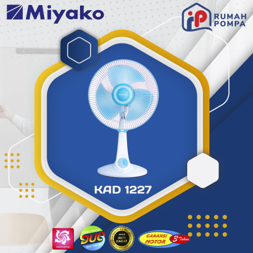 [EZM.1160451] Kipas Angin Miyako KAD 1227 B PL | 2 In 1 Desk Fan/Wall Fan