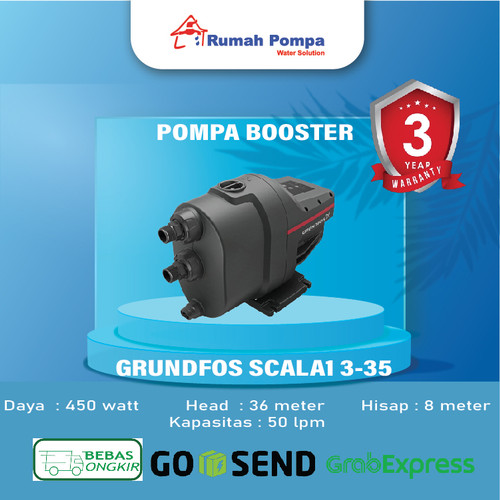 [EZM.1160593] Pompa Booster Grundfos Scala 1 3-35 Pompa Pendorong