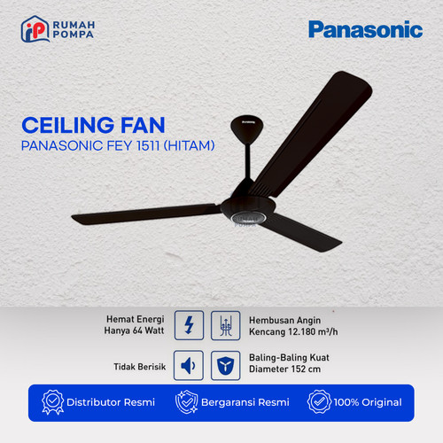 [EZM.1160847] Ceiling fan FEY 1511 PANASONIC / KIPAS ANGIN PLAFON Hitam