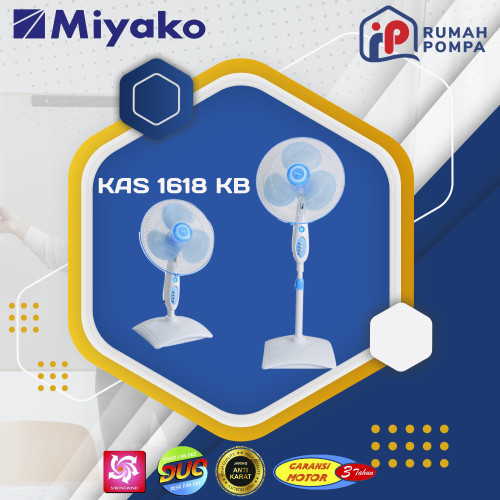 [EZM.1160863] MIYAKO Stand Fan KAS 1618 KB Kipas Angin 16 inch