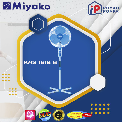 [EZM.1160864] MIYAKO Stand Fan KAS 1618 B Kipas Angin 16 inch