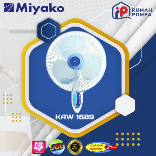 [EZM.1160866] MIYAKO Wall Fan KAW 1689 RC 16 Inch