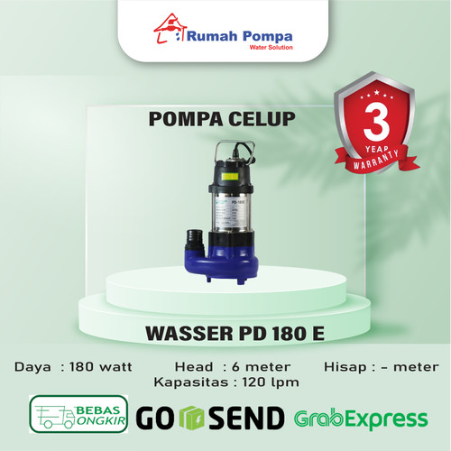 [EZM.1161030] Pompa Air Celup Sirkulasi Air Kotor & Air Asin Wasser PD-180 E