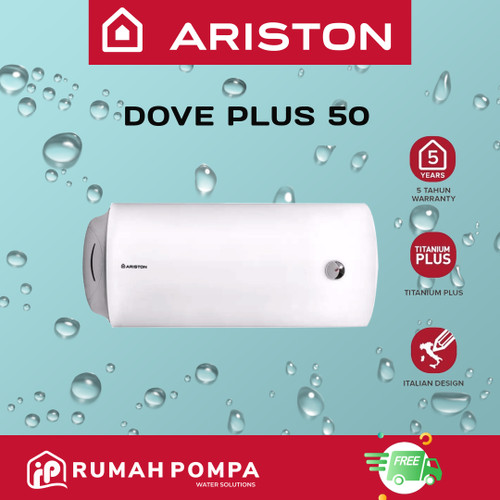 [EZM.1161365] Electric Water Heater Pemanas Air Listrik Ariston Dove Plus 50 Liter
