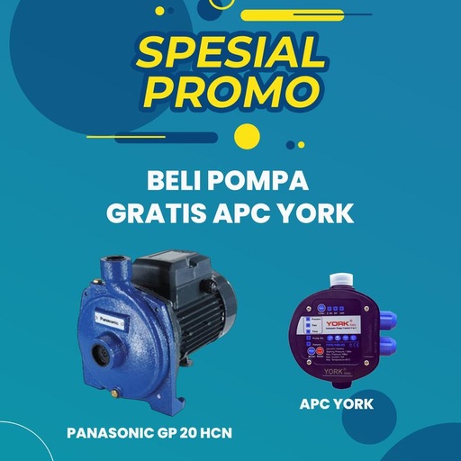 [EZM.1161373] POMPA SENTRIFUGAL OTOMATIS PANASONIC GP 20 HCN + APC YORK YRK 05