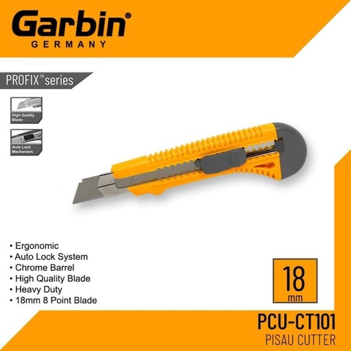 [EZM.1161404] PISAU CUTTER GARBIN 18 mm Seri Profix