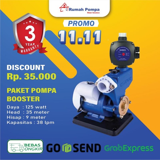[EZM.1161418] Pompa Air Maspion 125 KMA + APC Shimizu