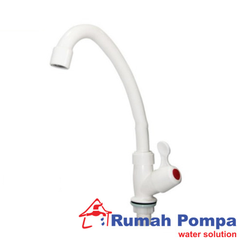 [EZM.1161502] Kran Angsa Pvc LESSO 1/2" Plastik Keran Wastafel Cuci Piring