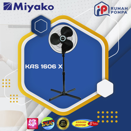 [EZM.1161589] Miyako Stand Fan KAS 1606X / Kipas Angin Berdiri - 16 Inch