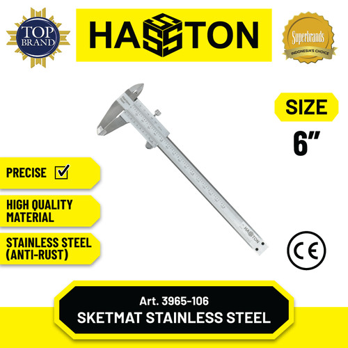 [EZM.1190176] Hasston Sketmat Stainless Steel / Jangka Sorong (3965)