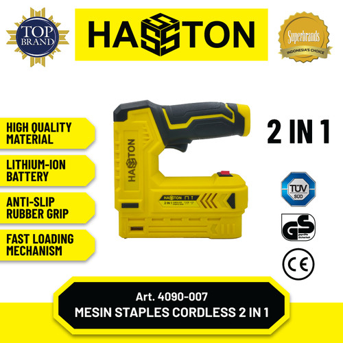 [EZM.1190542] Hasston Mesin Staples Cordless 2 in 1 / Cordless Staples Gun(4090-007)