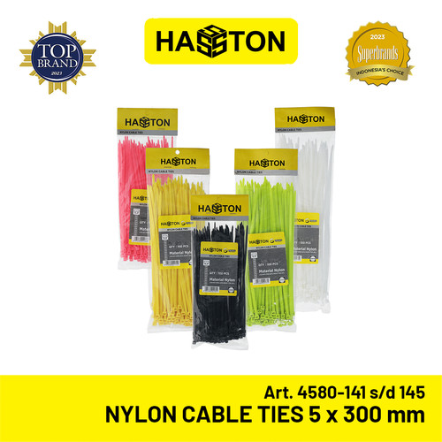 [EZM.1190568] Hasston Kabel Ties/Cable Ties/Ikat Kabel 5x300mm (4580)