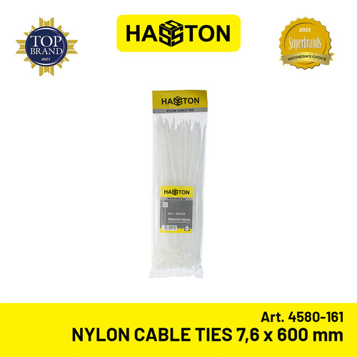 [EZM.1190584] Hasston Nylon Cable Ties 7.6 x 600 mm / Kabel Tis Hitam (4580-161)