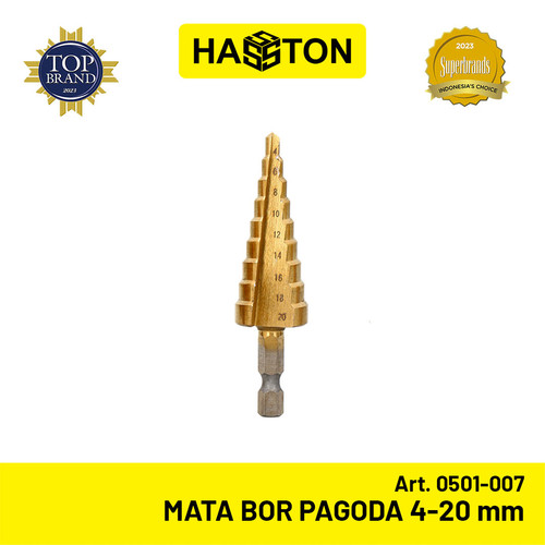 [EZM.1190594] Hasston Mata Bor Pagoda Multi 3-20 mm / HSS Titanium Coated (0501-007)