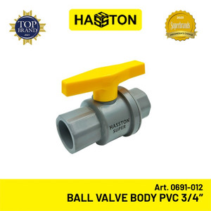 [EZM.1190636] Hasston Ball Valve Body PVC 3/4'' / Katup Bola / Stop Kran (0691-012)