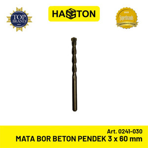 [EZM.1190754] Hasston Mata Bor Beton Pendek 3mm x 60mm / Drill Bit (0241-030)