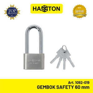 [EZM.1190851] Hasston Gembok Satin Leher Panjang 60mm / Safety Padlock (1092-019)