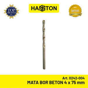 [EZM.1190916] Hasston 4mm Mata Bor Beton Pendek Tembus Plat (0242-004)