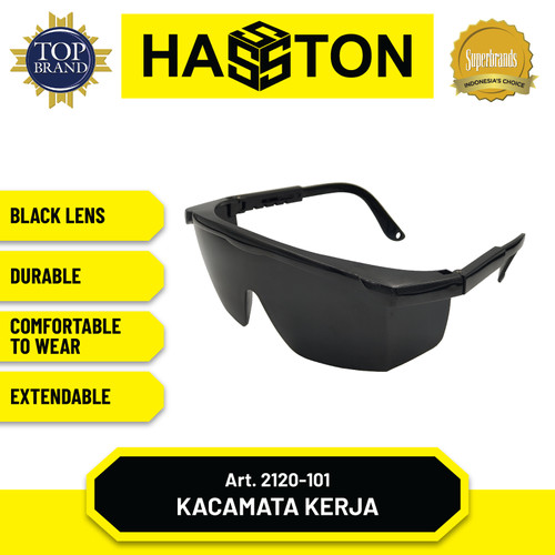 [EZM.1191055] Hasston Kaca Mata Kerja Hitam / Safety Glasses (2120-101)