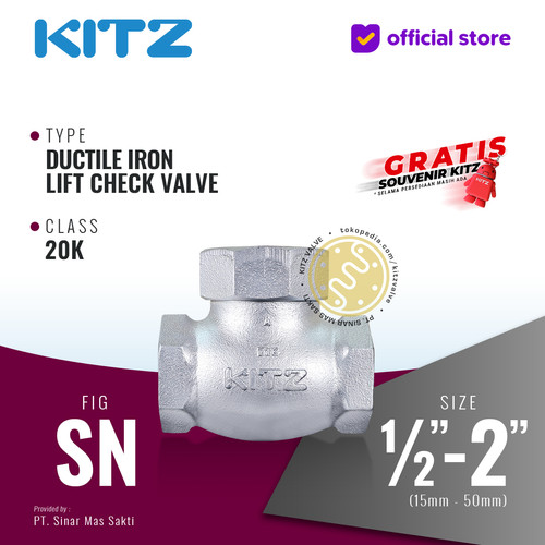 [EZR.2200032] Lift Check Valve Ductile KITZ Fig. 20 SN , Drat / Screw