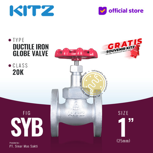 [EZR.2200048] Globe Valve Ductile KITZ Fig. 20 SYB , 1" - 25A - 25mm , Flange 20K