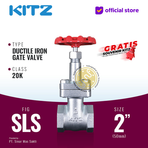 [EZR.2200062] Gate Valve Ductile KITZ Fig. 20 SLS , 2" - 50A - 50mm , Drat / Screw