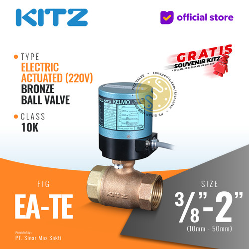 [EZR.2200063] Electric / Motorized Ball Valve Bronze KITZ Fig. EA-TE , Drat / Screw