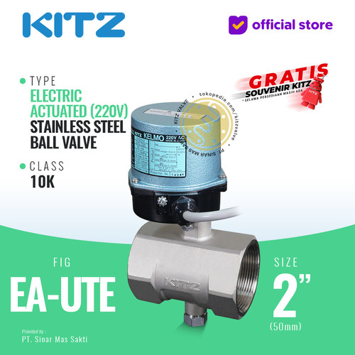 [EZR.2200079] Electric / Motorized Ball Valve Stainless SUS316 KITZ Fig. EA-UTE , 2" - 50A - 50mm , Drat / Screw